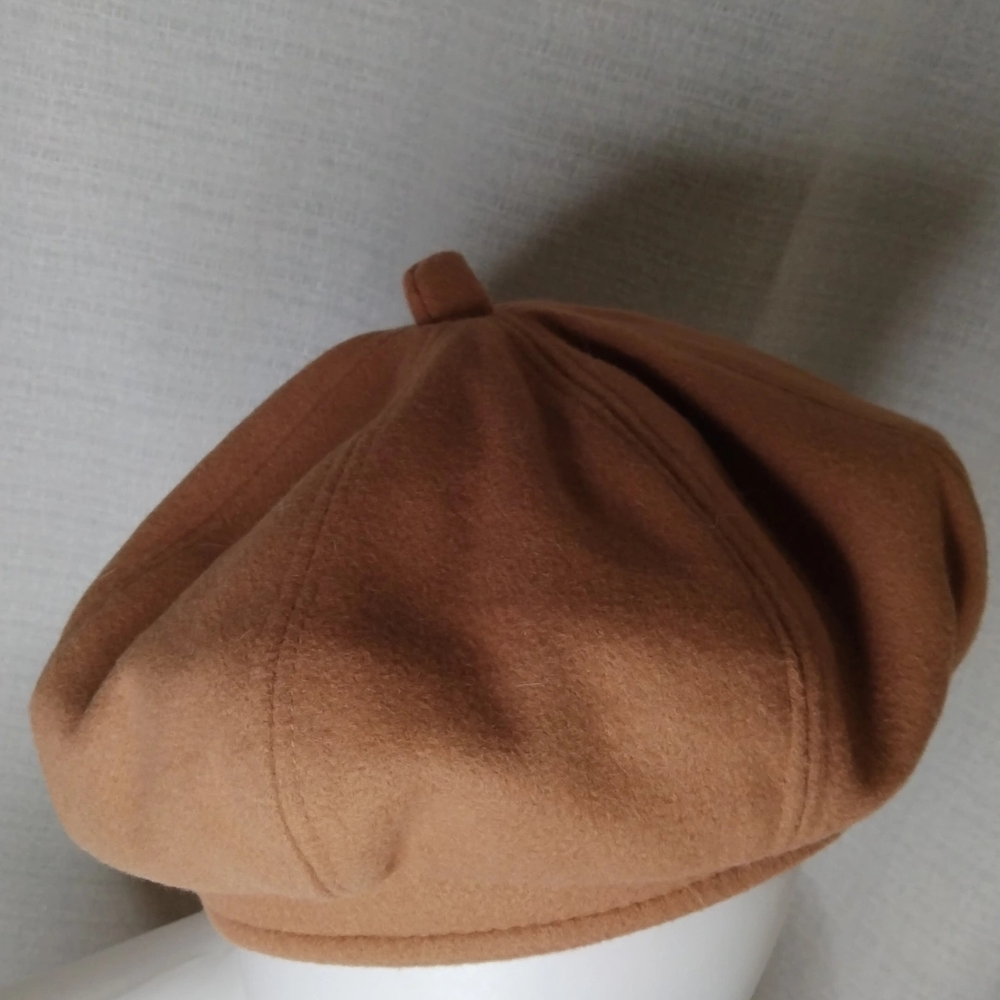 Stylish Tan Beret Hat - Picture 3 of 3